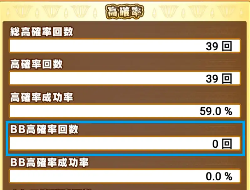 ダイトモでBB高確率回数を確認