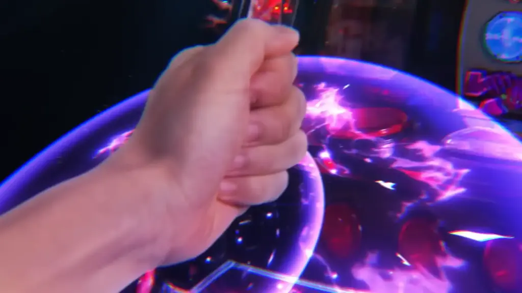 定番のレバーを叩く演出